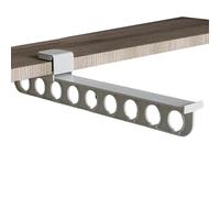 Tringle à vêtements extensible - Support de rangement extensible pour garde-robe | Porte-pantalon télescopique | Rail coulissant robuste | Organiseur de placard peu encombrant | Finition chromée