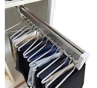 Tringle à vêtements réglable - Barre de Suspension coulissante, réglable de 30 à 80 cm, Extensible avec 2 Rails coulissants, Barre de penderie coulissante (Longueur : 550 m)