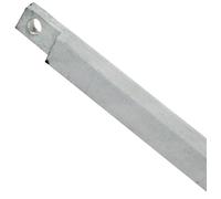 Tringle carré en applique 16x16x2500mm acier zingué FUHR VQV16V25