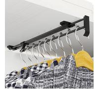 Tringle Coulissante Penderie,35 CM Tringle de Penderie Extensible,RéGlable Longueur Porte Cintre Coulissan