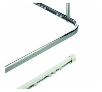 Tringle d'angle pour rideau de douche - SPIRELLA - Surprise - Aluminium blanc - 170x75 cm - Ø40/17 mm