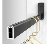 Tringle de penderie en métal robuste - Support de rangement de placard à bande silencieuse, barre de suspension peu encombrante pour placards de 30 à 92 cm, idéal pour le rangement et l'organisation