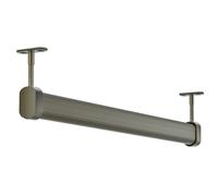 Tringle de penderie réglable et résistante pour penderie - Fixation au plafond - 35-155 cm - Système de séparation de pièce pour armoires et douches - Finition champagne