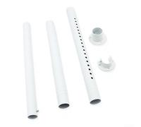 Tringle de placard extensible de 43,2 à 71,1 cm, barre de suspension réglable en fer avec supports pour armoire, buanderie, séparateur de pièce (blanc)