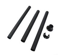 Tringle de placard extensible de 43,2 à 71,1 cm, barre de suspension réglable en fer avec supports pour armoire, buanderie, séparateur de pièce (noir)