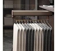 Tringle de Placard extractible, Barre de Rangement réglable en Acier Robuste pour vêtements, Barre de Rangement pour Armoire, Porte-Pantalons Multifonctionnel, Porte-Manteau Amovible, Porte-