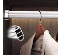 Tringle de placard robuste en aluminium - 98 cm - Bande silencieuse antidérapante pour le séchage des vêtements, support durable pour le rangement des vêtements, finition argentée pour vestiaires et