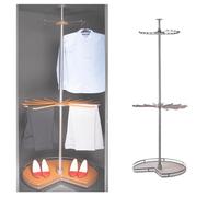 Tringle de placard rotative robuste - Organiseur d'angle peu encombrant pour dressing, rangement en métal durable