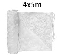 Tringle de protection solaire et visuelle - Tissu Oxford - Double couche - Non imperméable - 4 x 5 mètres - Blanc