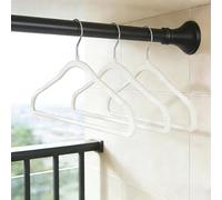 Tringle de Rideau de Douche Sans Percage 40-500 cm Tringle de Douche Acier Inoxydable Tringle Télescopique Extensible pour Salle de Bain, Fenêtre, Porte, Penderie(Black,3.6-4.5m)