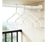Tringle de Rideau de Douche Sans Percage 40-500 cm Tringle de Douche Acier Inoxydable Tringle Télescopique Extensible pour Salle de Bain, Fenêtre, Porte, Penderie(Blanc,3.1-4.0m)