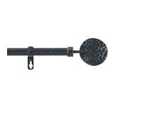 Tringle déco - DOUCEUR D INTÉRIEUR - Noir - 120 à 210 cm - Embouts ronds martelés - Chic et élégant
