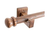 Tringle en bois de noyer massif avec anneau de suspension simple de 120 cm pour décoration d'intérieur, traitement de fenêtre durable et élégant.