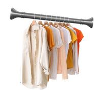 Tringle Extensible de 40 à 500 cm pour Rideau de Douche, Tringles Télescopiques sans Perçage en Acier Inoxydable Barre de Douche pour Salle de Bain, Placard, Armoire, Porte, Cuisine(Gris,410-500cm)