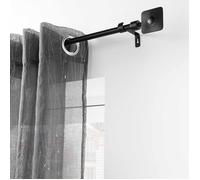 Douceur d'Intérieur, Tringe Extensible en Kit Complet (120 < 210 cm) Sarita Noir, Peint