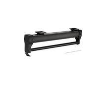 Tringle Extensible Rail de Garde-Robe réglable à Montage supérieur 25 50CM, Robuste, extractible, Tige Placard, Support Suspension, Barre coulissante Bille(Black 50CM)