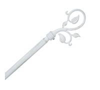 Tringle métal 120 à 210 cm avec enbouts déco Atmosphera - Arabesque Blanc