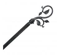 Tringle métal 120 à 210 cm avec enbouts déco Atmosphera - Arabesque Noir