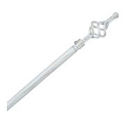 Tringle métal 120 à 210 cm avec enbouts déco Atmosphera - Spirale Blanc