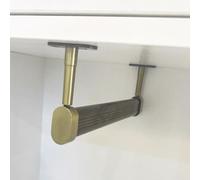 Tringle Penderie Barre Suspension Penderie Fixation Plafond Vis, Support Rangement Vêtements Maison hôtel, Barre Suspension Alliage D'aluminium, 10 20 30 40 50 60 70 80cm(Champagne,10 cm (4"))