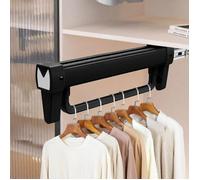 Tringle Penderie Coulissante Hanger Extensible Porte Vêtements, Cintre Télescopique pour Organiser Placards et Armoires