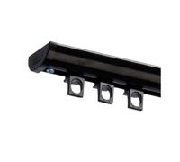 Tringle Rail DS Aluminium Noir pour Rideaux - 2,00m
