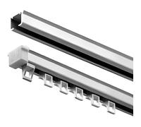 Tringle Rail Plafond Blanc - HOME MAISON - 2 m - pour rideau à galon fronceur - système sans cordelette