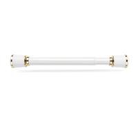 Tringle Rideau à Ressort Sans Perçage, Barre Rideau de Tension en Acier Inoxydable, Antidérapante, Boucle Réglage pour Salle Bain Placard(White,210-260cm/82-102in)
