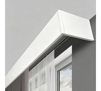 Tringle Rideau Caisson de Rideau Extra Long à Fixation Plafond, Caisson de Fenêtre/balcon Blanc Sans Rail, Corniche de Cantonnière pour Tringle à Rideaux Double(6.9m(22.6ft))