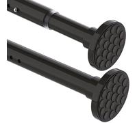 Tringle télescopique 3 m extra longue sans perçage extensible pour rideaux de salle de bain et chambre à 190-360CM(Φ32MM) Noir