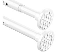 Tringle télescopique, extensible, de 4 m, sans perçage, pour vêtements de salle de bain et chambre à coucher, blanche, 350 à 405 cm, 32 mm