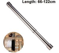 Tringle télescopique inox 66-122 cm pour penderie, rideau ou douche - Ø 25 mm
