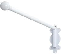Tringles à rideaux à bras pivotant, Tringle à rideau bras oscillant œillets 180°, fer, courbé, 28 mm, 10 kg, matériel, multicolore, 50-70 cm