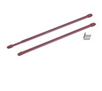 Tringles à rideaux extensibles pour vitrages, de 30 à 50 cm couleur marron, 2 pièces, crochets à visser inclus