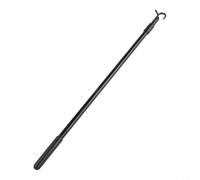 Tringles à rideaux réglables de 30 à 60 cm avec crochet, ouvre-tringle télescopique en alliage d'aluminium pour grenier, loft et stores (noir)