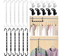 Tringles à vêtements pour optimiser l'espace, cintres magiques, lot de 10 cintres, vis de fixation pour armoire, penderie, cintres, optimisation de l'espace