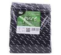 Trinkhalme Papier schwarz-weiß 15 cm 250 Stück