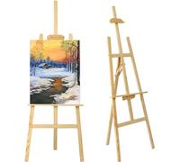 Trintion Chevalet de Peinture en Bois 150 cm, Trépied Pliable et Réglable, Support de Toile Stable pour Peinture Acrylique Huile Aquarelle, Chevalet d’Atelier pour Artistes Enfants Adultes