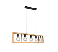 Trio Agra Plafonnier Suspendu Vintage À 5 Barres, Noir Mat