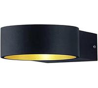 TRIO, Applique, Lacapo incl. 1 x LED,SMD,4,5 Watt,3000K,430 Lm. Corps: metal, noir mat L:10,5cm, H:6,0cm, P:15,0cm IP20,OSRAM Inside,Point lumineux en haut et en bas,Montage au mur