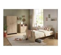 Sauthon Pack chambre bébé Adèle - Lit 120x60 cm + Commode + Armoire 2 portes - Hêtre/crème