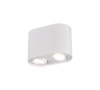 Trio Cookie Downlight Moderne À 2 Lumières Monté En Surface, Blanc Mat