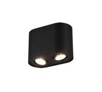 Trio Cookie Downlight Moderne À 2 Lumières Monté En Surface, Noir Mat