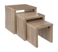 Trio de Tables Gigognes encastrables en MDF - Hauteur 45 cm