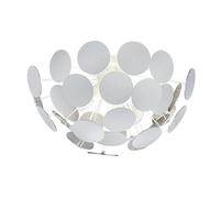 Trio Discalgo Plafonnier Semi-Encastré Young Living À 3 Lumières, Blanc Mat Multicolore