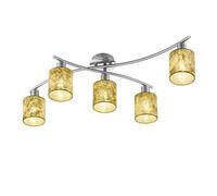 Lustre moderne GARDA argent/or 5xE14 Trio 75cm gradable