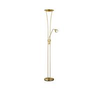 TRIO, Lampadaire, Arizona incl. 1 x LED,SMD,20,0 Watt,3000K,1650 Lm. incl. 1 x LED,SMD,5,0 Watt,3000K,460 Lm. Corps: metal, Laiton mat L:25,5cm, H:180,0cm, P:40,0cm IP20,Interrupteurs séparés