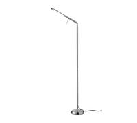 Trio-Leuchten – Lampadaire Filigran – LED 3000K, nickel mat, verre blanc, variateur tactile