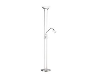 TRIO, Lampadaire, Santo II incl. 4 x LED,SMD,4,5 Watt,3000K,400 Lm. incl. 1 x LED,SMD,4,5 Watt,3000K,400 Lm. Verre, Albâtre, Corps: metal, Nickel mat L:25,5cm, H:180,0cm, P:40,0cm IP20,Interrupteur
