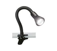 TRIO, Lampe à fixer, Flexo 1xE14, max.18,0 W Corps: Plastique, Noir L:8,2cm, H:30,0cm, P:30,0cm IP20,Interrupteur de cordon
